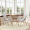 Flash Furniture Lourdes French Bistro 31.5in. Table, White and Gray PE Rattan, Glass Top w/2 Stack Chairs - Natural SDA-AD641012-80-2001-F-WHGY-NAT-GG - alternate 1